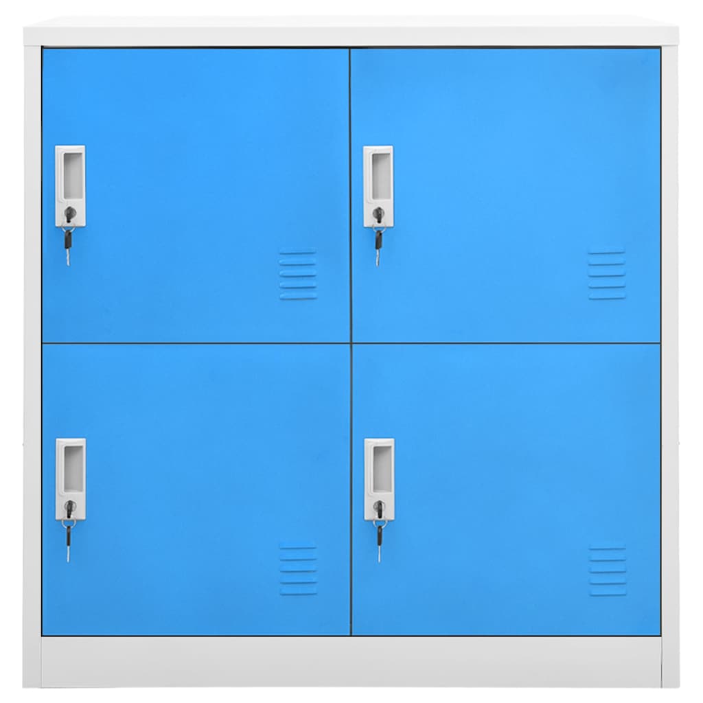 Armadietto con Chiave Grigio Chiaro e Blu 90x45x92,5 cm Acciaio | homemem39