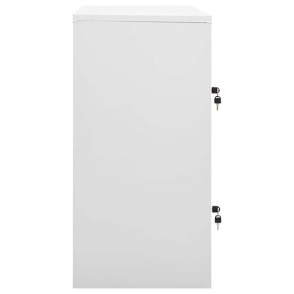 Armadietto con Chiave Grigio Chiaro e Blu 90x45x92,5 cm Acciaio