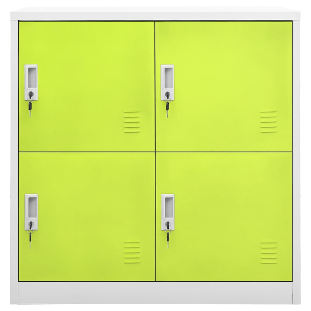 Armadietto a Chiave Grigio Chiaro e Verde 90x45x92,5 cm Acciaio | homemem39