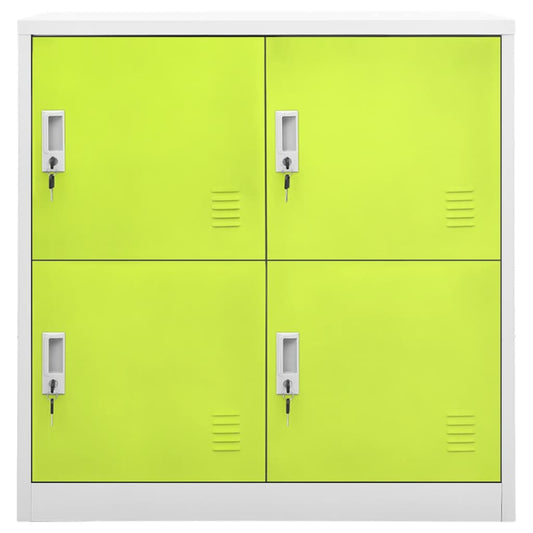 Armadietto a Chiave Grigio Chiaro e Verde 90x45x92,5 cm Acciaio | homemem39