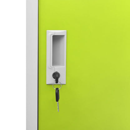 Armadietto a Chiave Grigio Chiaro e Verde 90x45x92,5 cm Acciaio | homemem39