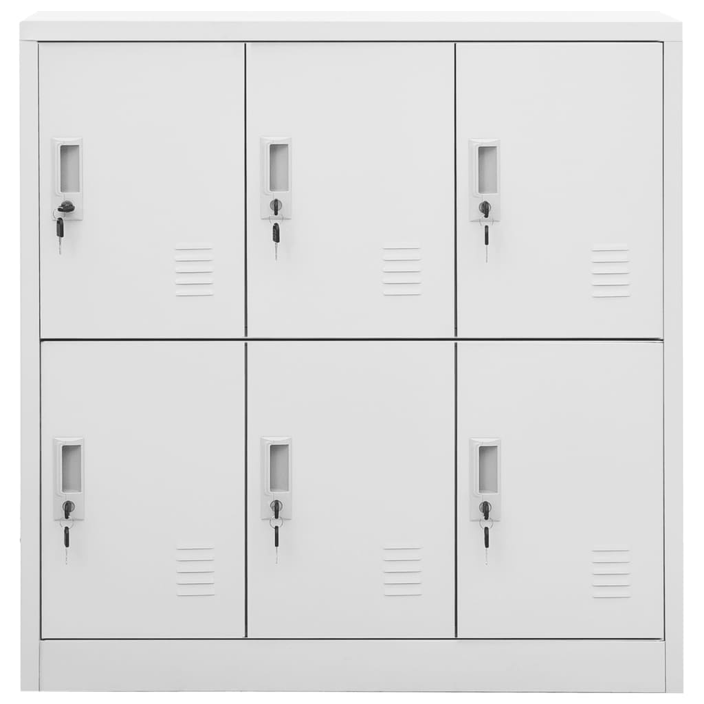 Armadietto con Chiave Grigio Chiaro 90x45x92,5 cm in Acciaio | homemem39
