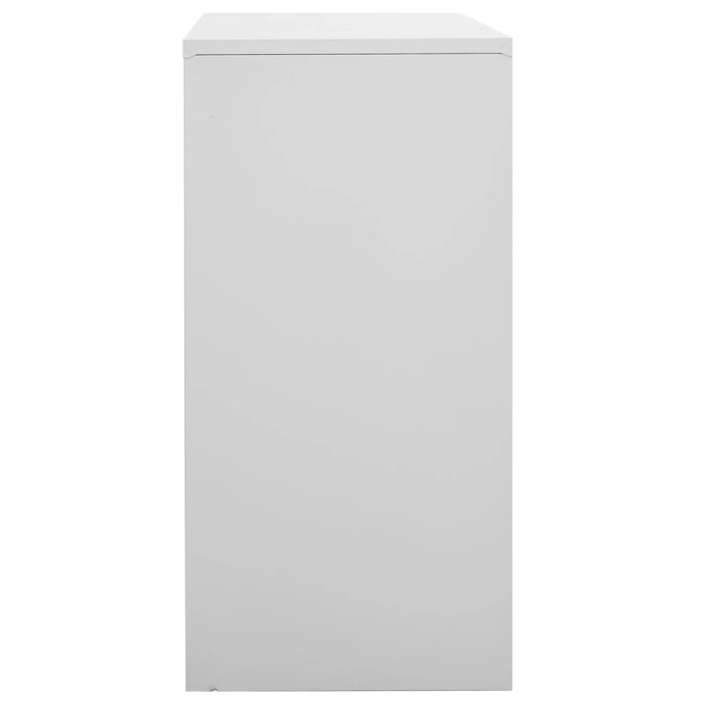 Armadietto con Chiave Grigio Chiaro 90x45x92,5 cm in Acciaio | homemem39