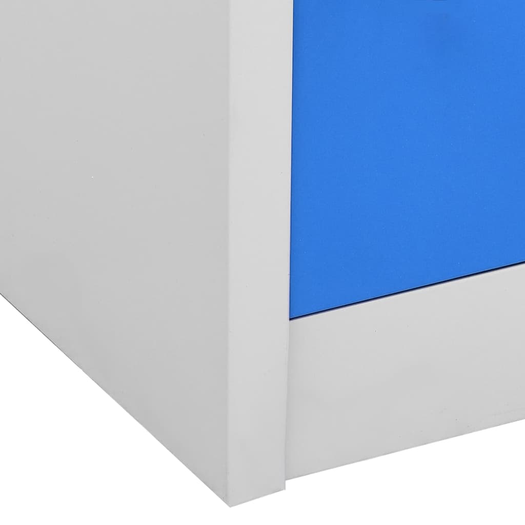 Armadietto con Chiave Grigio Chiaro e Blu 90x45x92,5 cm Acciaio | homemem39