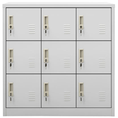 Armadietto con Chiave Grigio Chiaro 90x45x92,5 cm in Acciaio | homemem39
