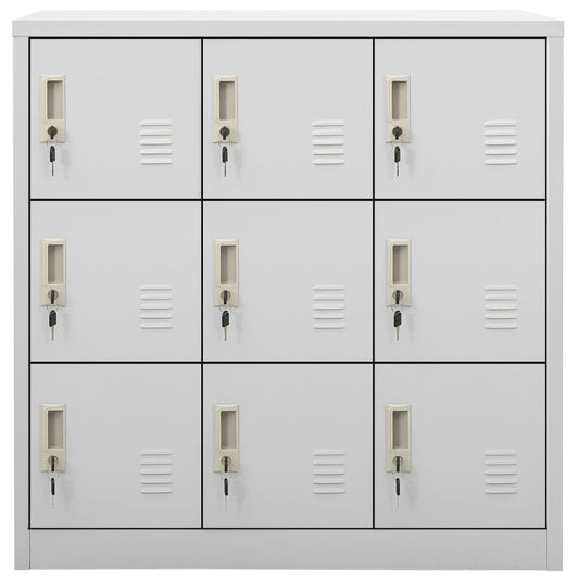 Armadietto con Chiave Grigio Chiaro 90x45x92,5 cm in Acciaio | homemem39