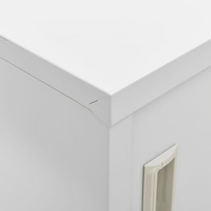 Armadietto con Chiave Grigio Chiaro 90x45x92,5 cm in Acciaio | homemem39