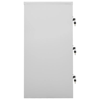 Armadietto con Chiave Grigio Chiaro e Blu 90x45x92,5 cm Acciaio | homemem39