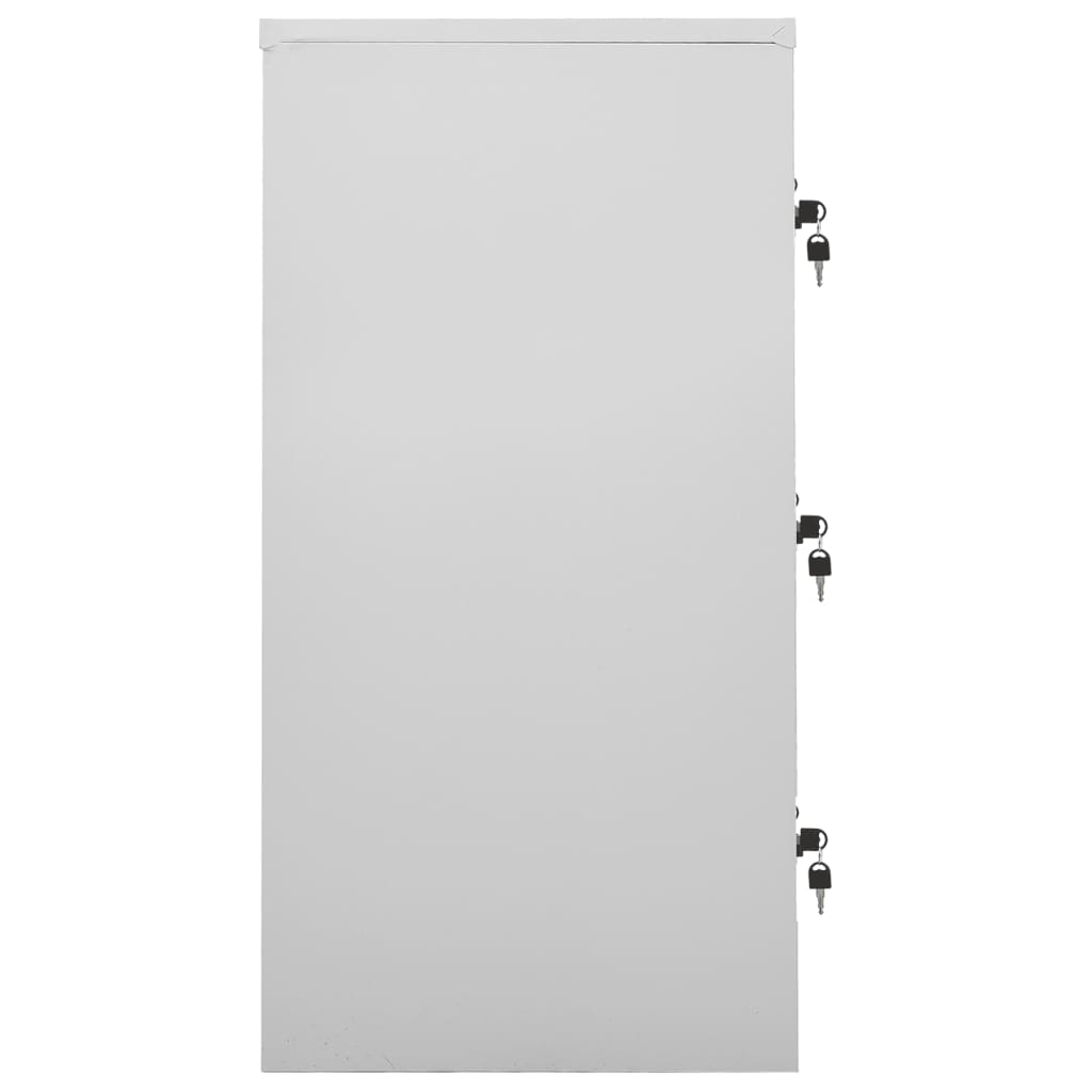 Armadietto a Chiave Grigio Chiaro e Verde 90x45x92,5 cm Acciaio | homemem39