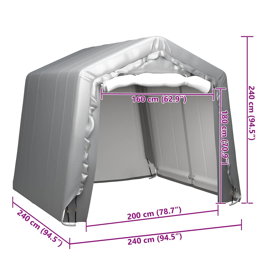 Tenda Capannone Grigio Acciaio