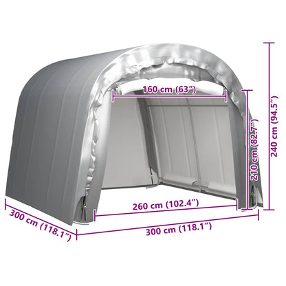 Tenda Capannone 300x300 cm in Acciaio Grigio