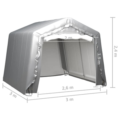 Tenda Capannone 300x300 cm Grigio Acciaio - homemem39