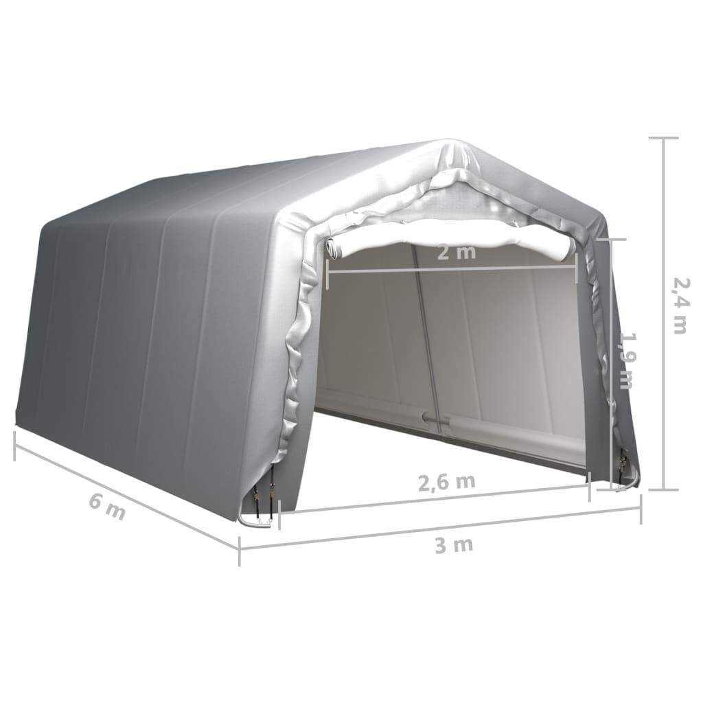 Tenda 300x600 cm Grigio Acciaio