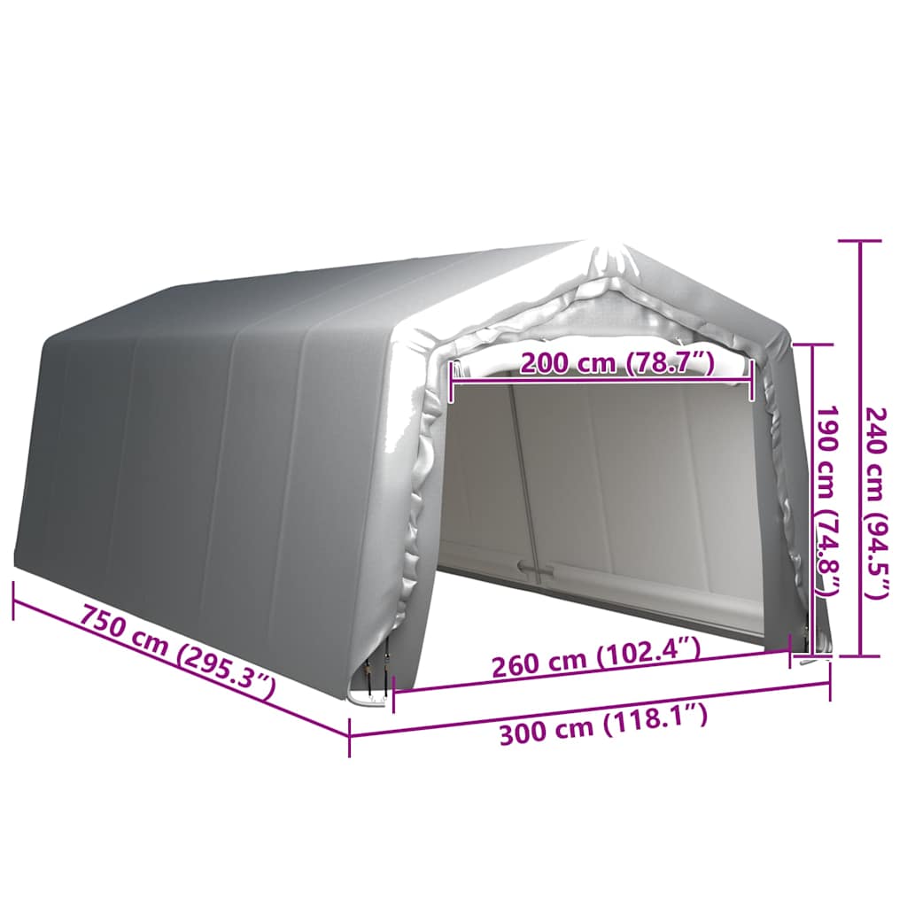 Tenda Capannone Grigio Acciaio