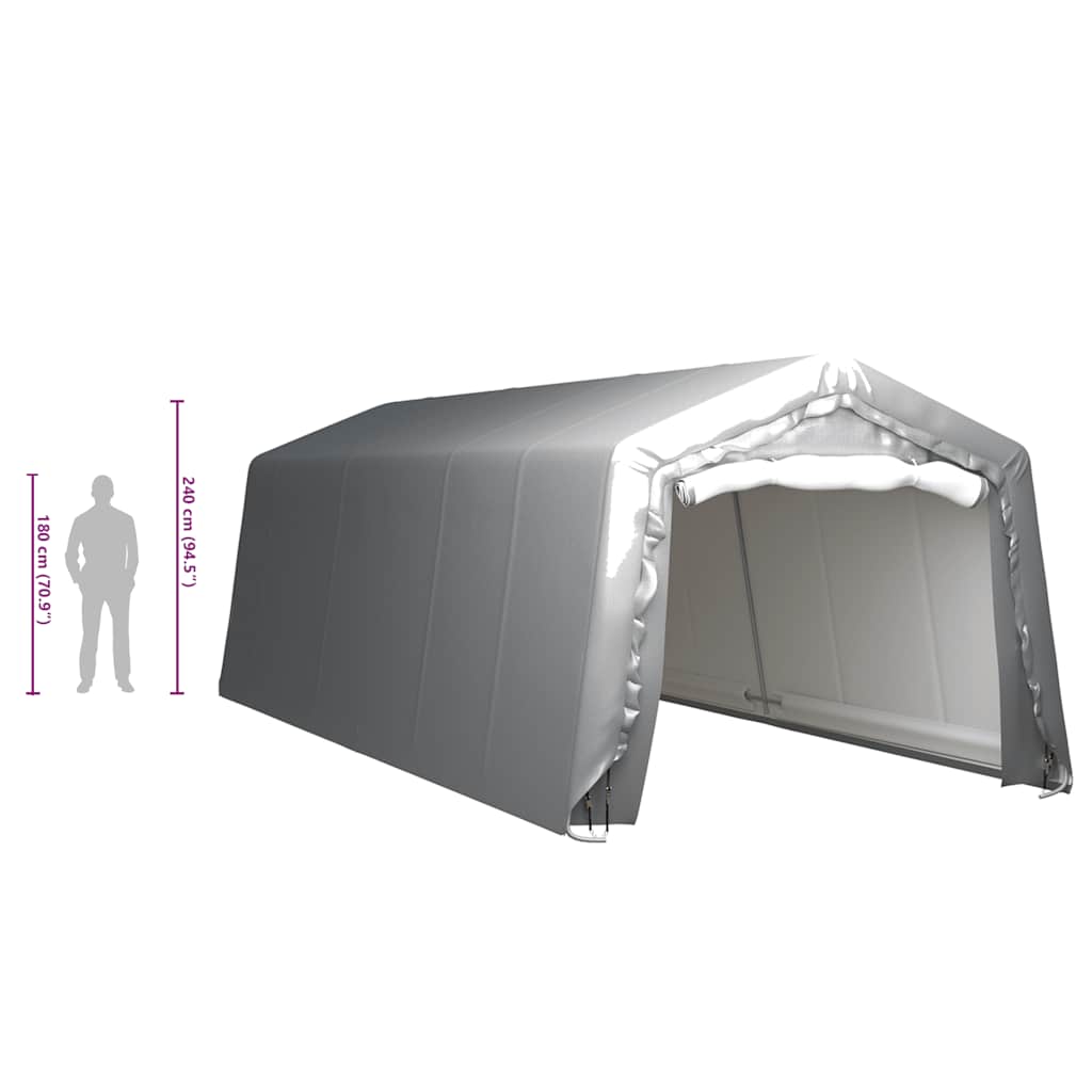 Tenda Capannone 300x750 cm Grigio Acciaio - homemem39