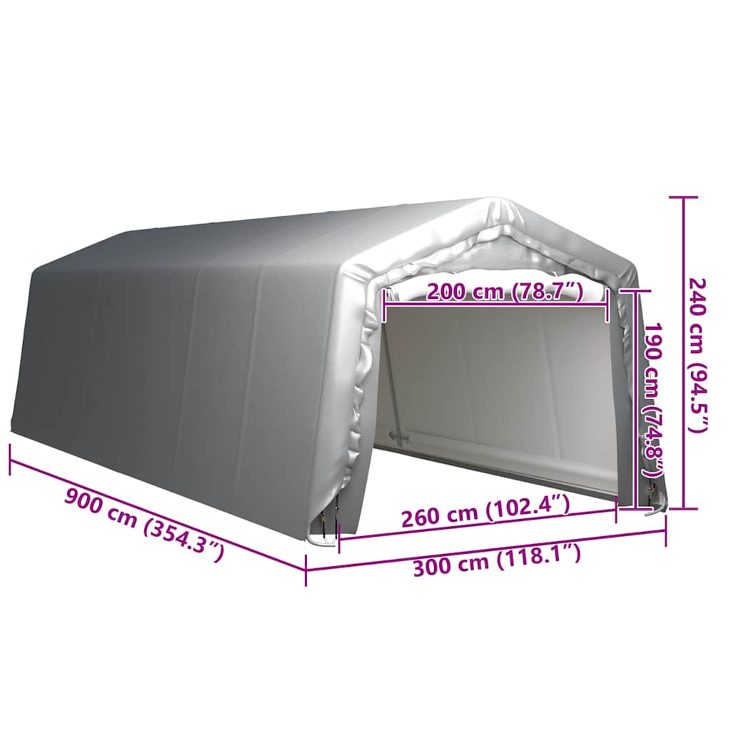 Tenda Capannone Grigio Acciaio