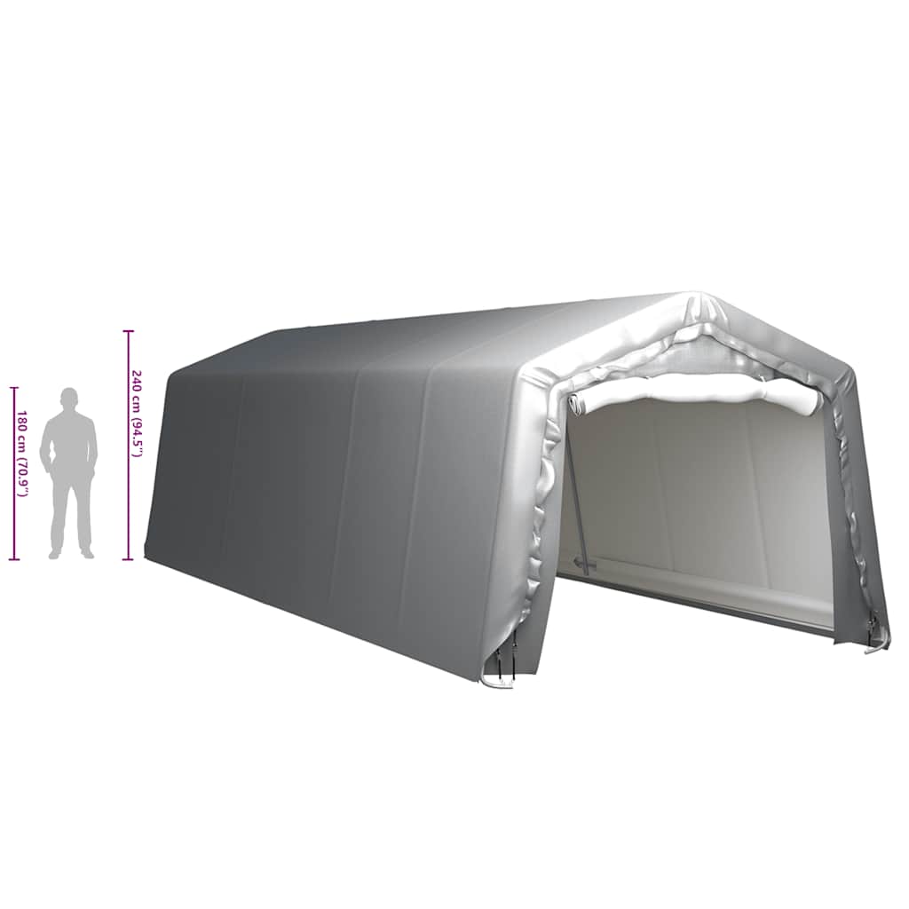Tenda Capannone 300x900 cm Grigio Acciaio - homemem39