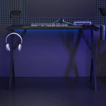 Scrivania da Gaming con Gambe a Y Nera 110x60x75 cm - homemem39