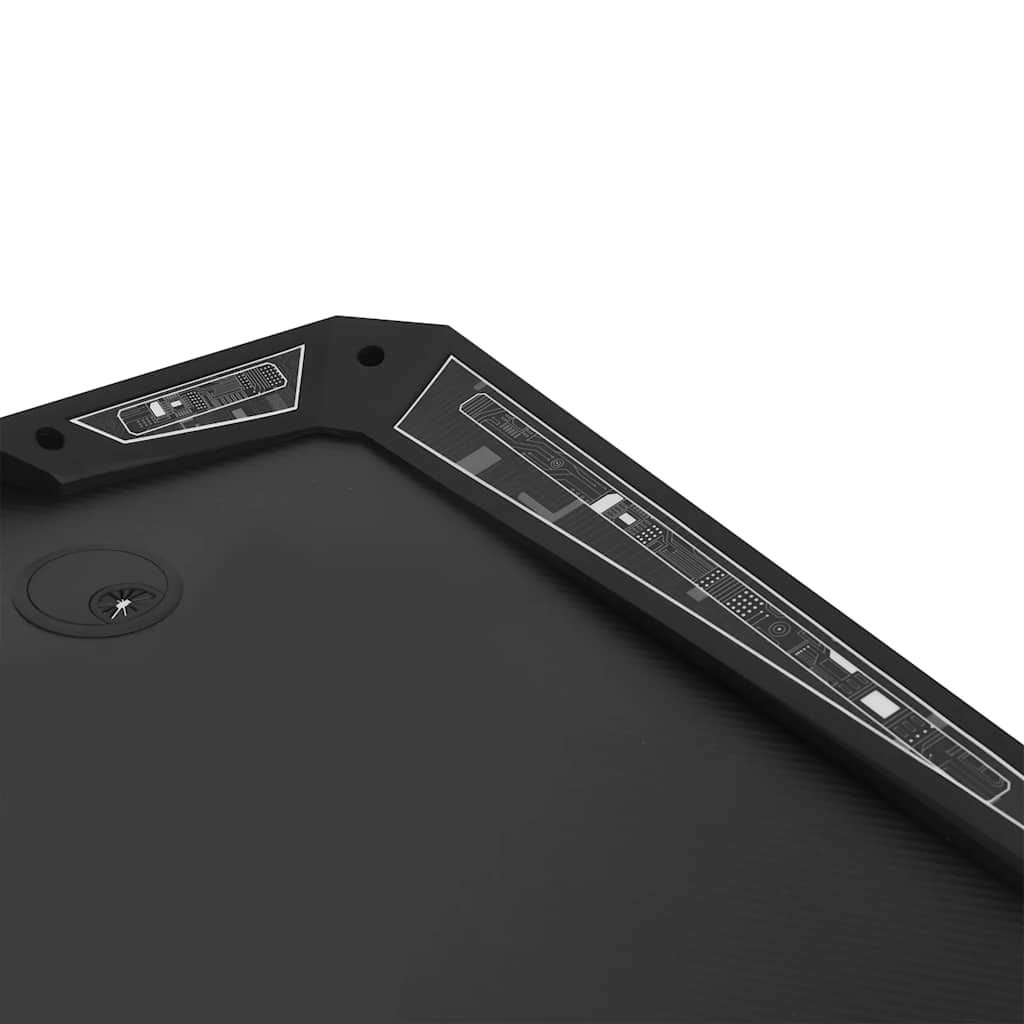 Scrivania da Gaming con LED e Gambe a Y Nera 110x60x75 cm - homemem39