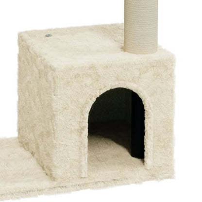 Albero per Gatti con Tiragraffi in Sisal Crema 70 cm | homemem39