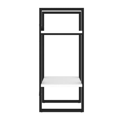 Libreria a 2 Ripiani Bianca 40x30x70 cm in Legno Multistrato | homemem39