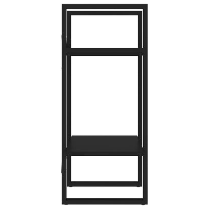 Libreria a 2 Ripiani Nera 40x30x70 cm in Legno Multistrato