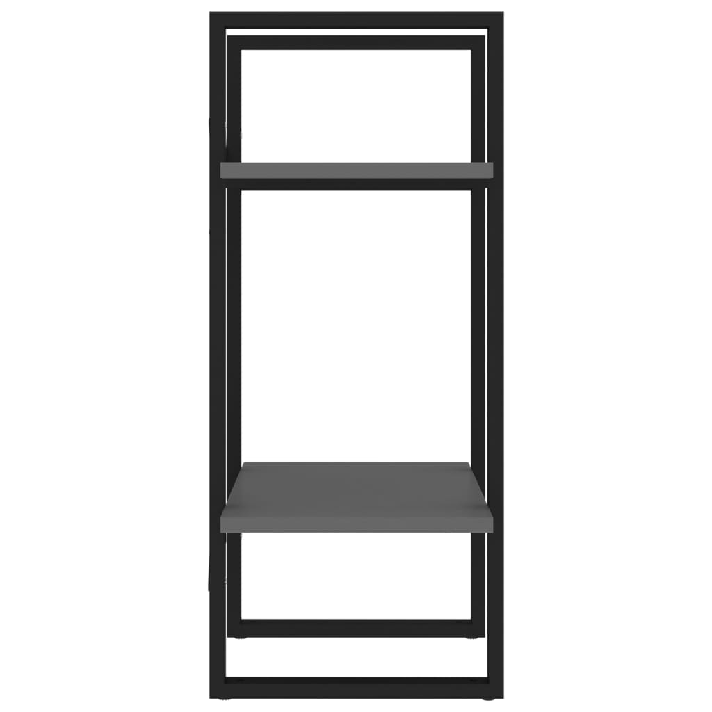 Libreria a 2 Ripiani Grigia 40x30x70 cm in Legno Multistrato | homemem39