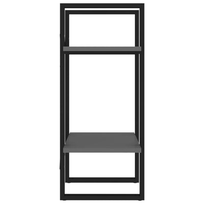 Libreria a 2 Ripiani Grigia 40x30x70 cm in Legno Multistrato | homemem39