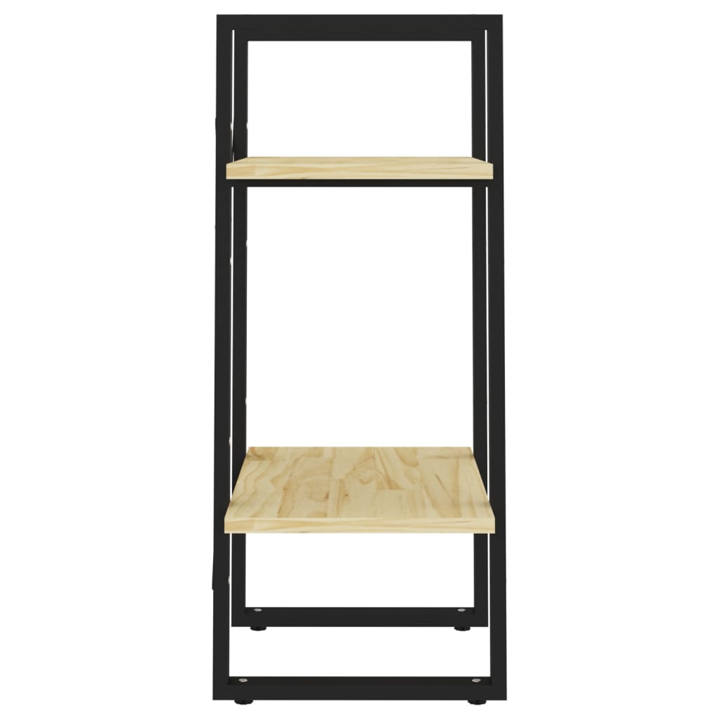 Libreria a 2 Ripiani 40x30x70 cm in Legno Massello di Pino | homemem39