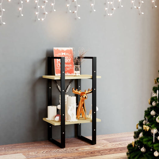 Libreria a 2 Ripiani 40x30x70 cm in Legno Massello di Pino | homemem39