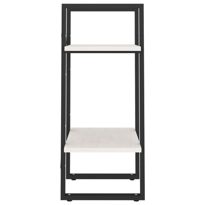 Libreria a 2 Ripiani Bianca 40x30x70 cm in Massello di Pino | homemem39