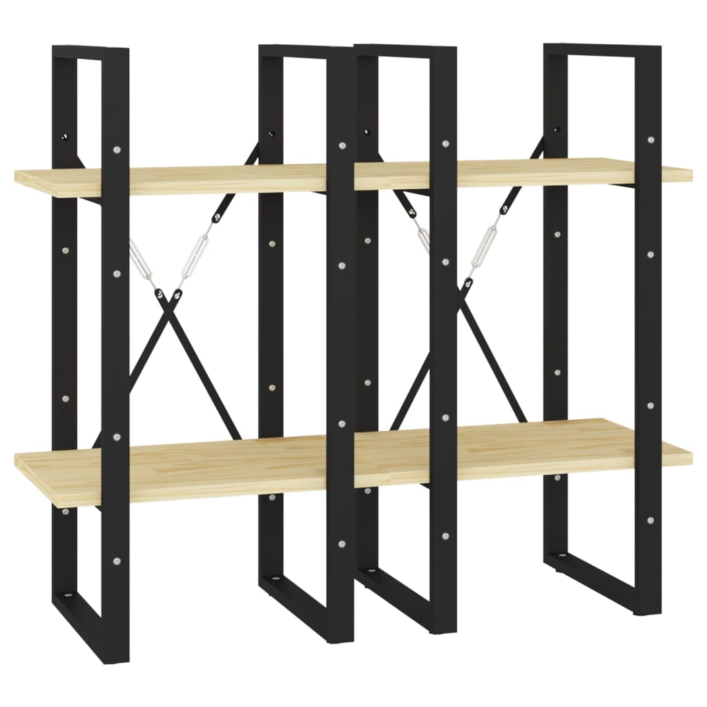 Libreria a 4 Ripiani 40x30x140 cm in Legno Massello di Pino