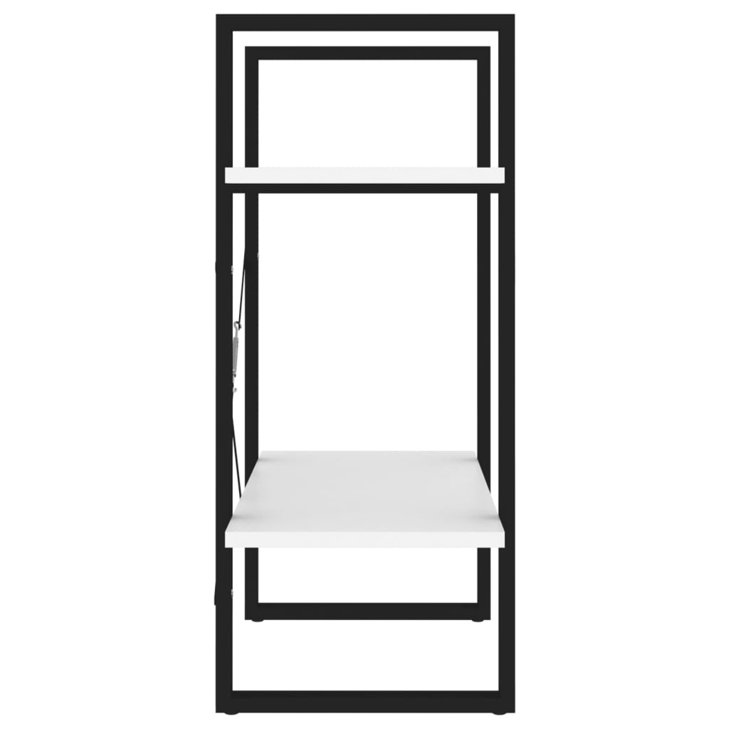Libreria a 2 Ripiani Bianca 60x30x70 cm in Legno Multistrato | homemem39