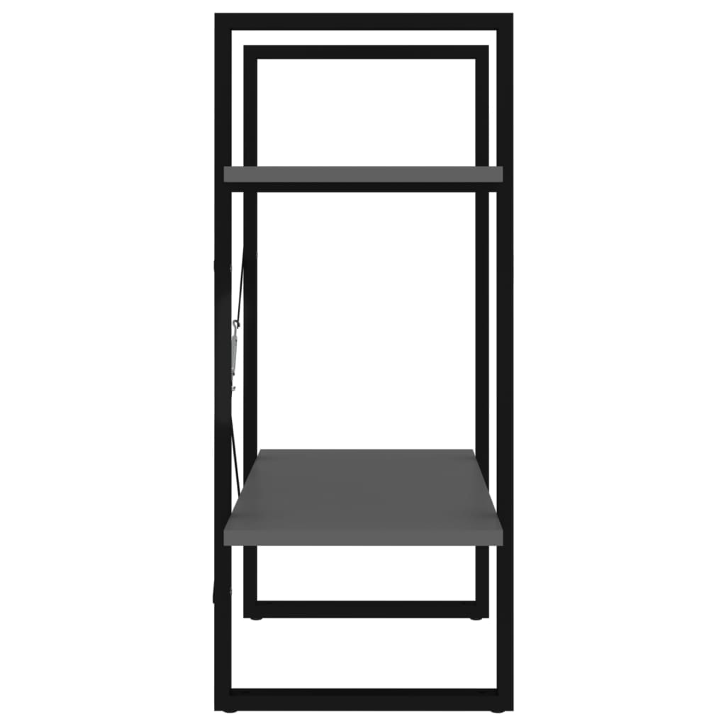 Libreria a 2 Ripiani Grigia 60x30x70 cm in Legno Multistrato | homemem39