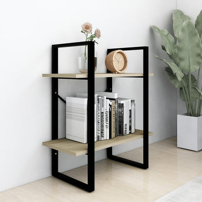 Libreria 2 Ripiani Rovere Sonoma 60x30x70 cm Legno Multistrato | homemem39