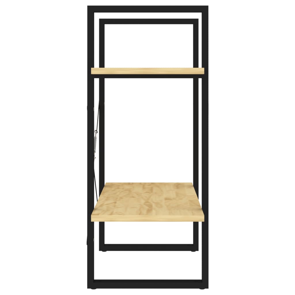 Libreria a 2 Ripiani 60x30x70 cm in Legno Massello di Pino | homemem39