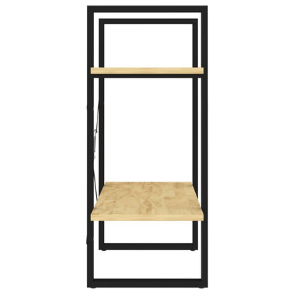 Libreria a 2 Ripiani 60x30x70 cm in Legno Massello di Pino | homemem39