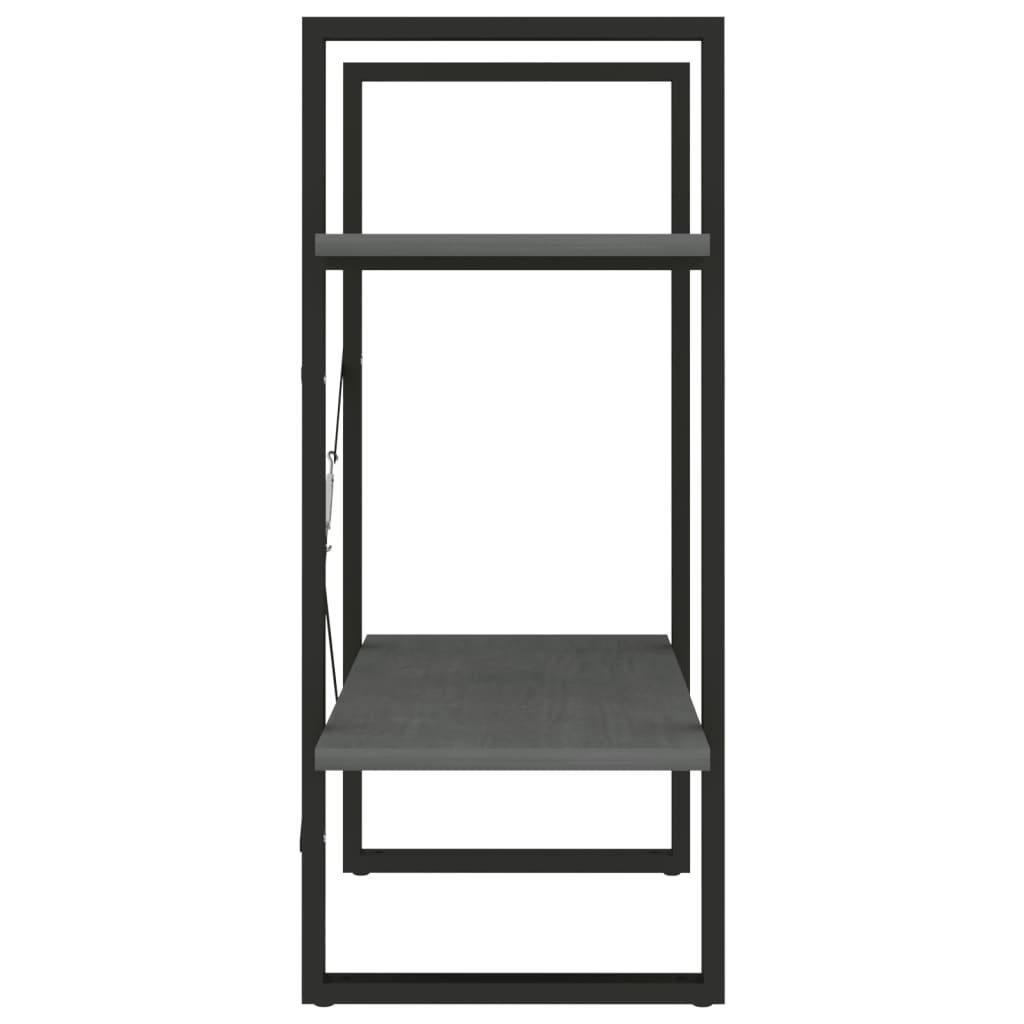 Libreria a 2 Ripiani Grigia 60x30x70 cm in Massello di Pino | homemem39