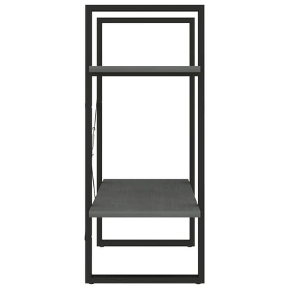 Libreria a 2 Ripiani Grigia 60x30x70 cm in Massello di Pino | homemem39