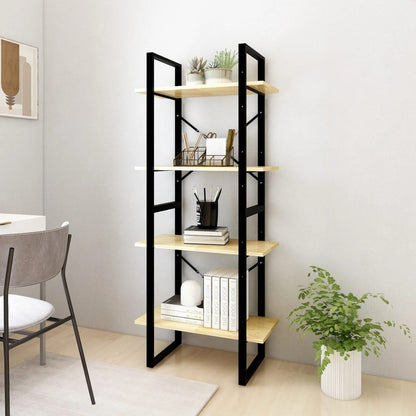 Libreria a 4 Ripiani 60x30x140 cm in Legno Massello di Pino | homemem39