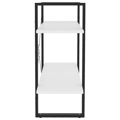 Libreria a 2 Ripiani Bianca 80x30x70 cm in Legno Multistrato | homemem39