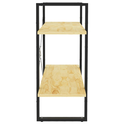 Libreria a 2 Ripiani 80x30x70 cm in Legno Massello di Pino | homemem39