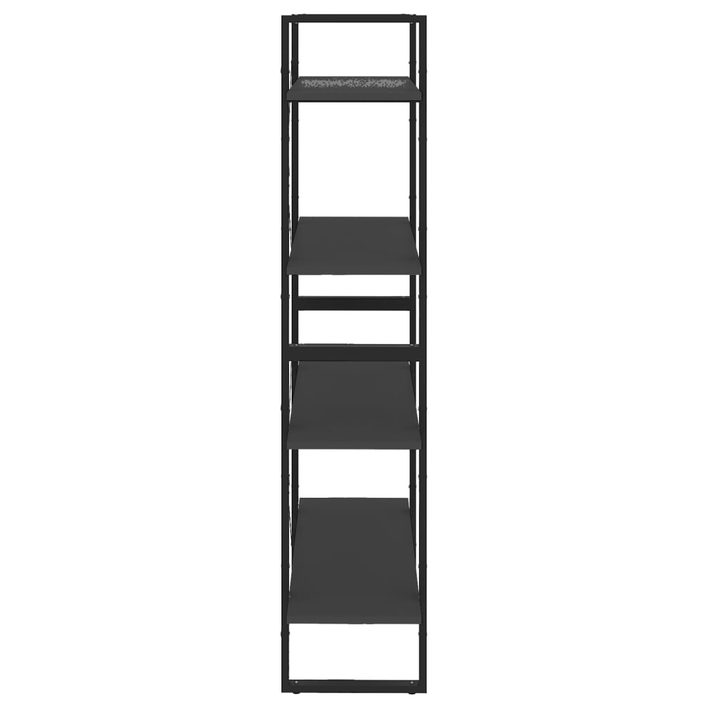 Libreria a 4 Ripiani Grigia 80x30x140 cm in Legno Multistrato | homemem39