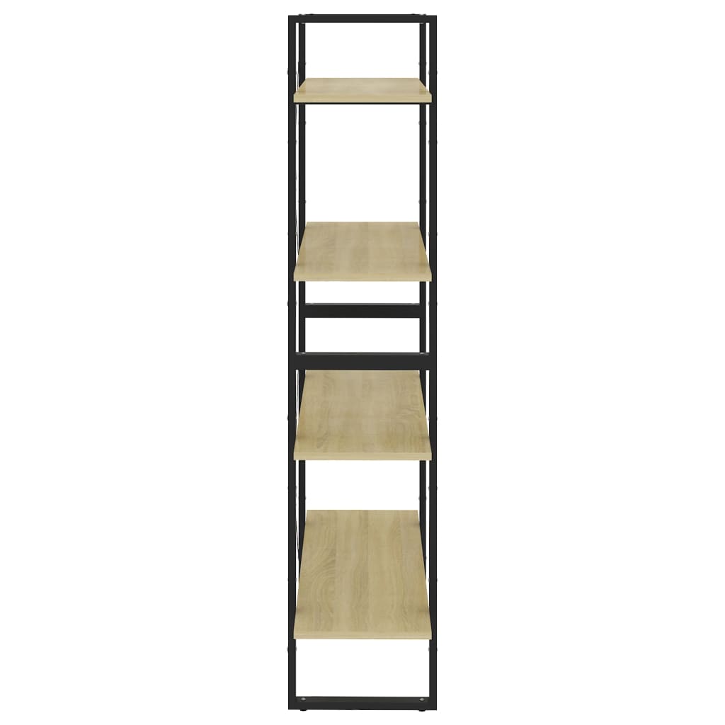 Libreria 4 Ripiani Rovere Sonoma 80x30x140 cm Legno Multistrato | homemem39