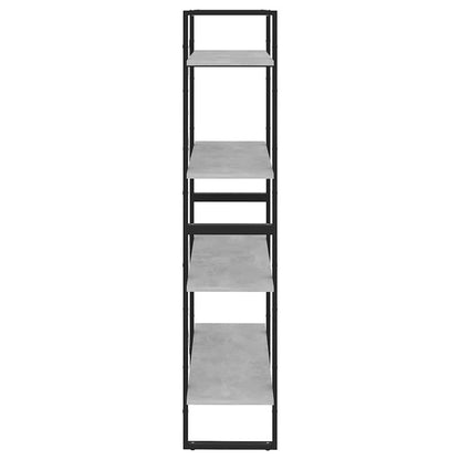 Libreria 4 Ripiani Grigio Cemento 80x30x140cm Legno Multistrato | homemem39
