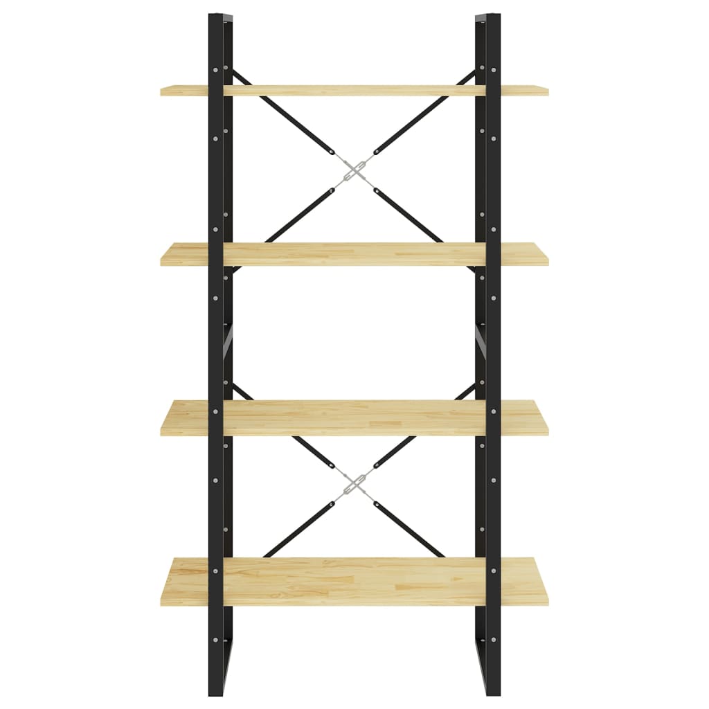 Libreria a 4 Ripiani 80x30x140 cm in Legno Massello di Pino | homemem39