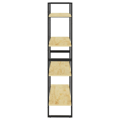 Libreria a 4 Ripiani 80x30x140 cm in Legno Massello di Pino | homemem39