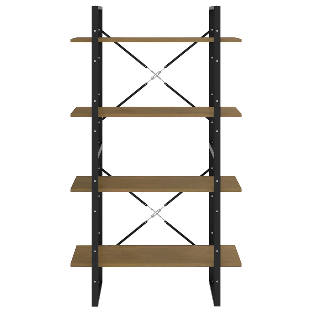 Libreria a 4 Ripiani 80x30x140 cm in Legno Massello di Pino | homemem39