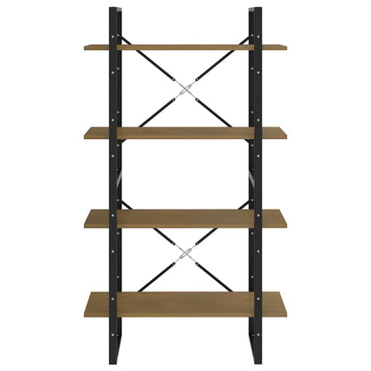 Libreria a 4 Ripiani 80x30x140 cm in Legno Massello di Pino | homemem39