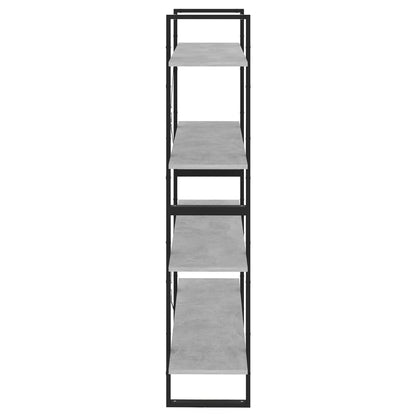 Libreria 4Ripiani Grigio Cemento 100x30x140cm Legno Multistrato | homemem39